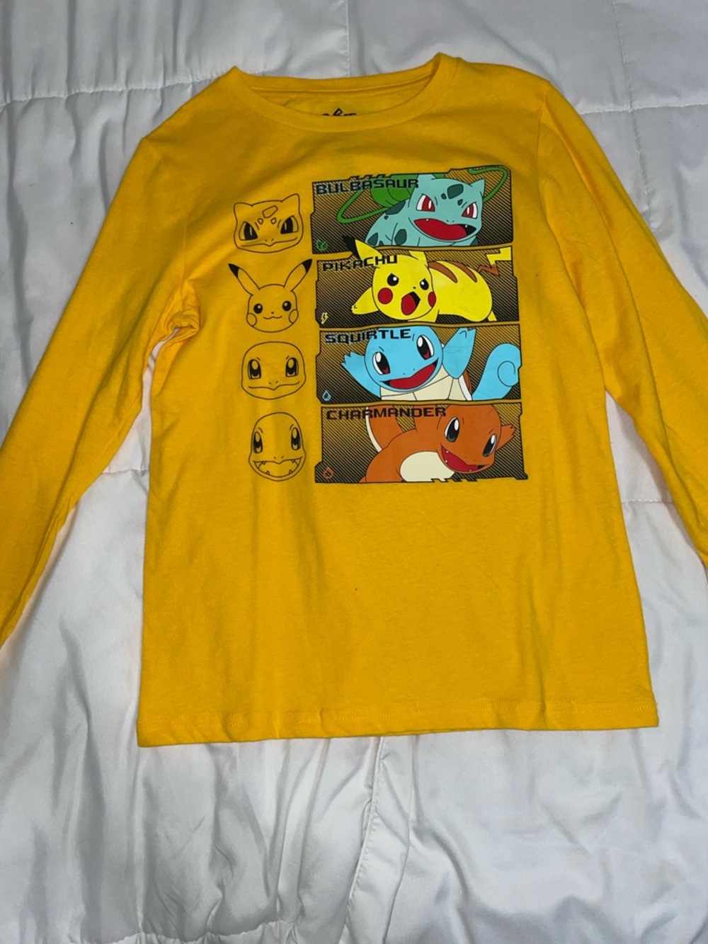 Kids Yellow Pokémon Character Long-Sleeve Tee